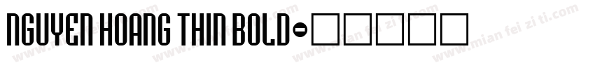 Nguyen Hoang Thin Bold字体转换